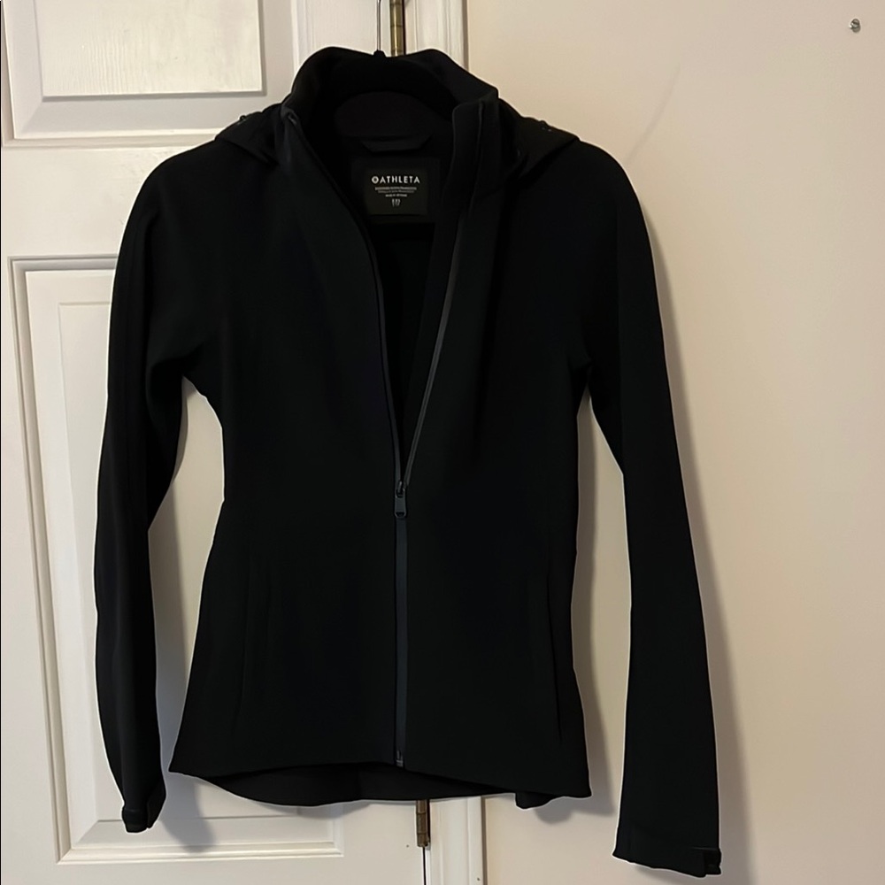 NWOT Athleta Black Zip-Up Hoodie size XXS TTP